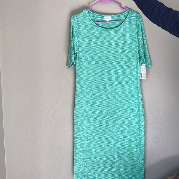 LuLaRoe Green Midi Dress - Picture 1 of 1